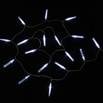 Vánoční dekorace LED Girlanda Bílá Rampouchy Ozdoba 10x460 cm 32 LED 8 Funkcí