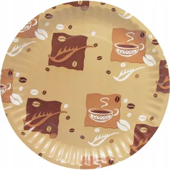 Jednorázové nádobí Papírové talířky s květinovým vzorem, 23 cm, 10 ks