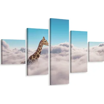 Obraz Vícedílný obraz ŽIRAFA v oblacích Nebe 3D 250x150