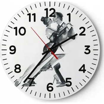 Hodiny Kuchyňské nástěnné hodiny 30x30 Tango Moderní skleněné hodiny do obýváku Tiché