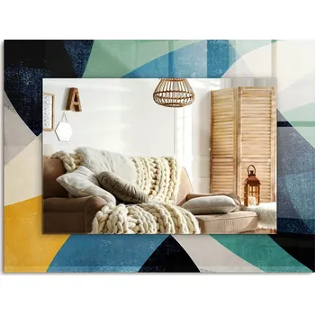 Zrcadlo Zrcadlo nástěnné s ozdobným rámem Abstraktní barevné 80x60 cm