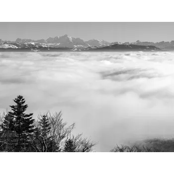 Obraz Plakát Alpský výhled nad mraky bez rámu 40 x 30 cm