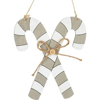 Vánoční ozdoba Šedá vánoční ozdoba na stromeček 16x18 cm - sada 12 ks