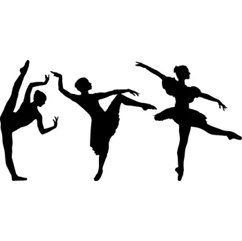 Samolepící dekorace Samolepka na zeď Drukant W-S019_140 baletky 70x140 cm černá