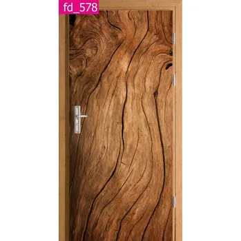 Fototapeta Přírodní dřevo nálepka fólie na dveře, samolepící tapeta