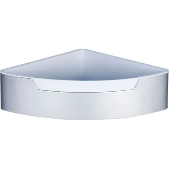 Koupelnový nábytek ROHOVÁ POLIČKA DO KOUPELNY ZÁVĚSNÁ POD SPRCHU STŘÍBRNÁ