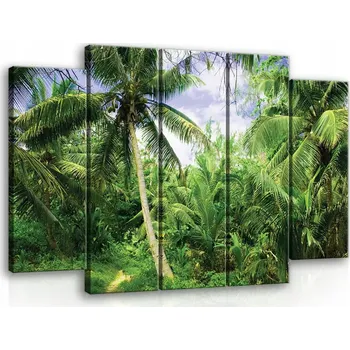 Obraz OBRAZ NA PLÁTNĚ CANVAS 150x100 DŽUNGLE PALMY