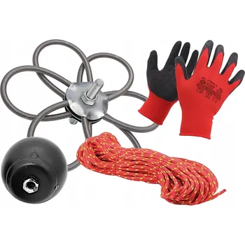 Komín Sada na čištění komína od sazí, lano a růžice fi200