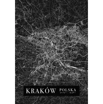 Obraz Plakát Mapa Krakova bez rámu 42 x 59,4 cm