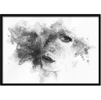 Obraz OBRAZ PLAKÁT V RÁMU 53x73 cm Obličej 4 P537 horizontální