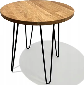 Konferenční stolek Malý konferenční stolek Tavolo dubový LOFT dřevěný kulatý 50cm lavice do obývacího pokoje