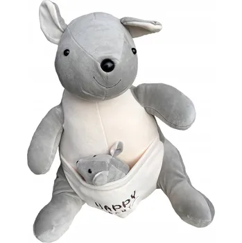 plyšák PLYŠÁK 3 v 1 pro děti 55 cm s dekou uvnitř 100x140 KANGUREK