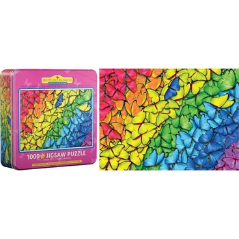 Puzzle EUROGRAPHICS puzzle Motýlí duha 1000 dílků v plechové krabičce