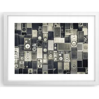 Obraz Obraz plakát v bílém rámu do obýváku 40x30 abstrakce foto na zeď