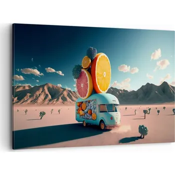 Obraz Velký obraz do obýváku 120x80 karavan moderní fotoobraz na plátně obrazy