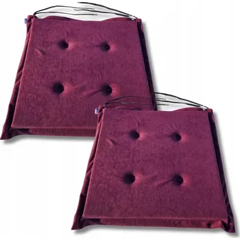 Podsedák 2 ks Polštář na sedák se šňůrkami na židli 40x40x3 cm 1224