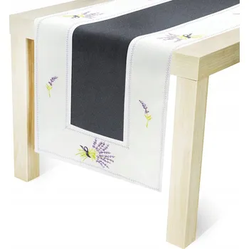 Prostěradlo Béžový běhoun, odstíny šedé, 70 x 35 cm