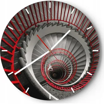 Hodiny Velké nástěnné hodiny 40x40 Architektura Skleněné hodiny Tiché