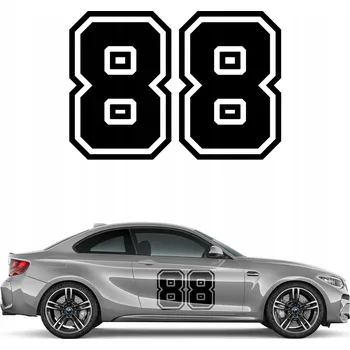 Samolepicí dekorace na vozidlo 1x SAMOLEPKA na auto ČÍSLA PÍSMENA výška 25 cm