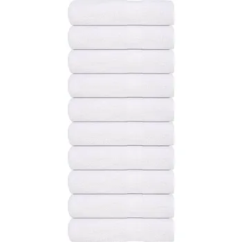 Utěrka vidaXL Ručníky do sprchy FROGN 10 ks bílé 70x140 cm 360 g/m²