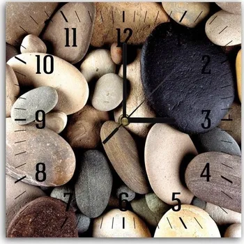 Hodiny Moderní dřevěné HODINY nástěnné s OBRAZEM 50x50 cm