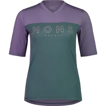 cyklistický dres Merino triko MONS ROYALE REDWOOD ENDURO VT WMNS thistle / burnt sage Velikost: XS