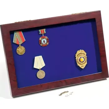 Obal pro sběratelský předmět Leuchtturm Vitrína na medaile MILITARIA se skleněným víkem