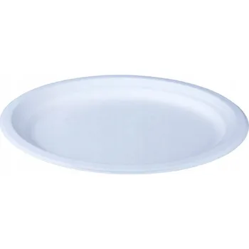 Jednorázové nádobí Obaly z cukrové třtiny oválné velké, 50 Ks