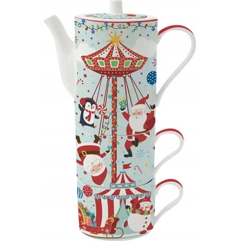 Šálek Easy Life Santas Carousel porcelán 220 ml 2 ks