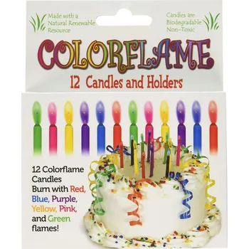 Dortová svíčka Narozeninové svíčky s barevnými plameny 12 Ks