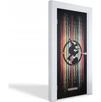 Fototapeta Foto tapeta samolepící nálepka na dveře nábytek skříně Barevný skateboarding 95x205 cm