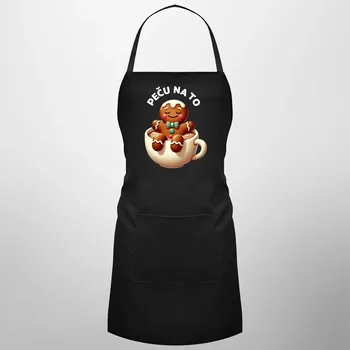 Žertovný předmět Peču na to - zástěra s potiskem