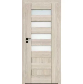 Interiérové dveře Interiérové rámové dveře Scala A4 s obdelným a horizontálním prosklením. Dveře mají rám z MDF desky.