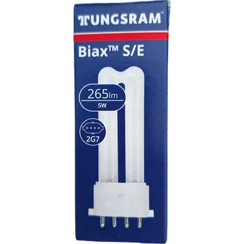 Zářivka Kompaktní zářivka Tungsram Biax S/E 5W 827 2G7 4-pin