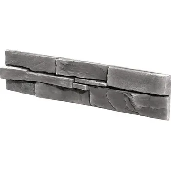 Obklad Kamenný obklad Stones Bedrock graphite 11,7x55 cm BEDROCKGF