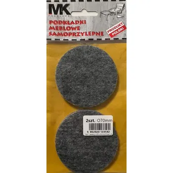Podložka pod nábytek SAMOLEPICÍ FILCOVÉ PODLOŽKY POD NÁBYTEK ŽIDLE ŠEDÉ průměr 70MM