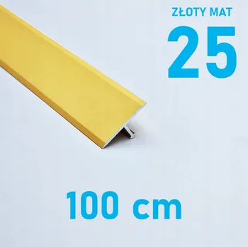 přechodová lišta Přechodová lišta prahová T-PROFIL 25mm ZLATÁ MATNÁ 1m