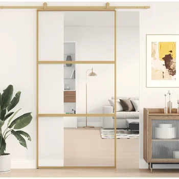 Interiérové dveře OMAXI Posuvné dveře zlaté 102,5 x 205 cm čiré ESG sklo a hliník 119864