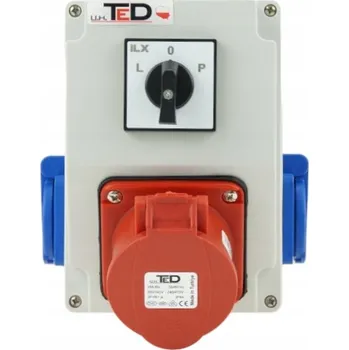 Elektrická zásuvka ROZVADĚČ COMBOPOL SADA 400V 16A/5P + 2 x 250V S VYPNUTÍM PŘI ZTRÁTĚ NAPĚTÍ (L.O.P)