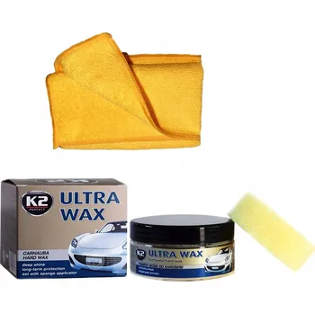 K2 ULTRA WAX 250G VOSK NA LAK CARNAUBA + HADŘÍK Z MIKROVLÁKNA