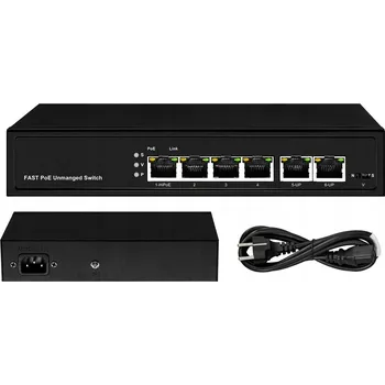 Switch Switch OEM 04-02 6 portů černý