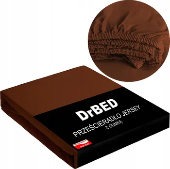 Prostěradlo Prostěradlo s Gumou 140x200 Jersey PRODYŠNÉ Odolná Barva Hnědá PL