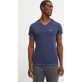 Pánské tričko Tričko Aeronautica Militare AM1UTI004 námořnická modř 59X, vel. XXL