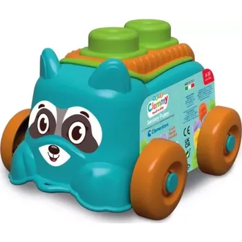 Hračka pro nejmenší CLEMENTONI Soft Clemmy Senzorické autíčko Liška se 4 kostkami
