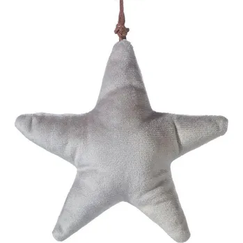 Vánoční ozdoba Stříbrná vánoční ozdoba na stromeček WIRE 12 cm - sada 6 ks