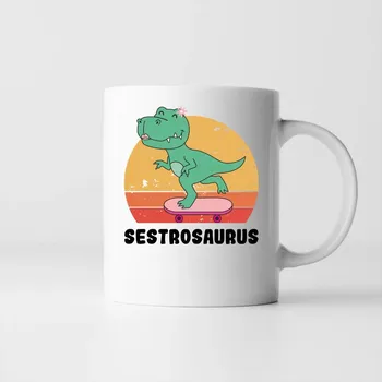 Žertovný předmět Sestrosaurus - hrnek s potiskem