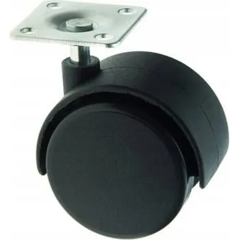 Pojezdové kolečko OTOČNÉ KOLEČKO 50 mm PLASTOVÉ NÁBYTKOVÉ S DESTIČKOU