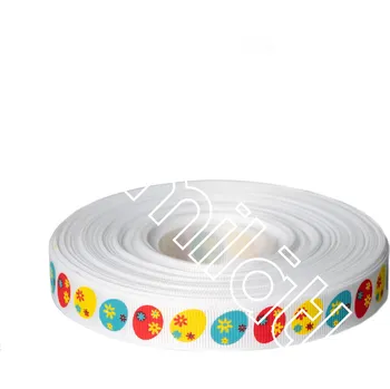 Stuha Stuha rypsová velikonoční barevná vajíčka 15mm