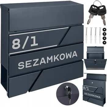 Poštovní schránka Poštovní schránka euroschránka, s vhozem, se schránkou na noviny M-TEC šedá