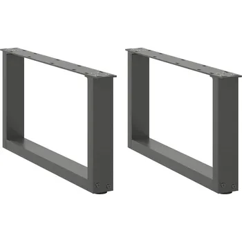 Stolová podnož OMAXI Nohy konferenčního stolku ve tvaru U 2 ks 60x(30-31)cm Antracit